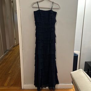 Navy Ann Taylor strapless dress
